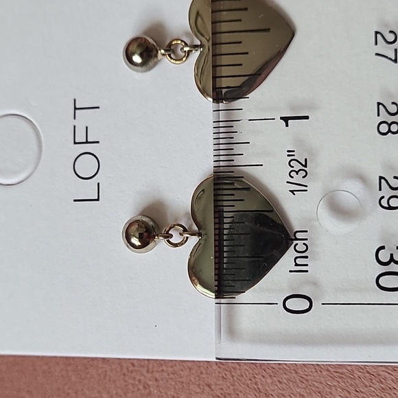 Large Heart Drop Earrings - Picture 8 of 8